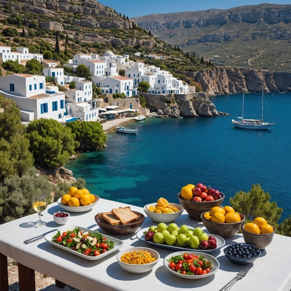 Quels hameaux en Grèce proposent des séjours avec des cours de cuisine et des excursions en bateau?