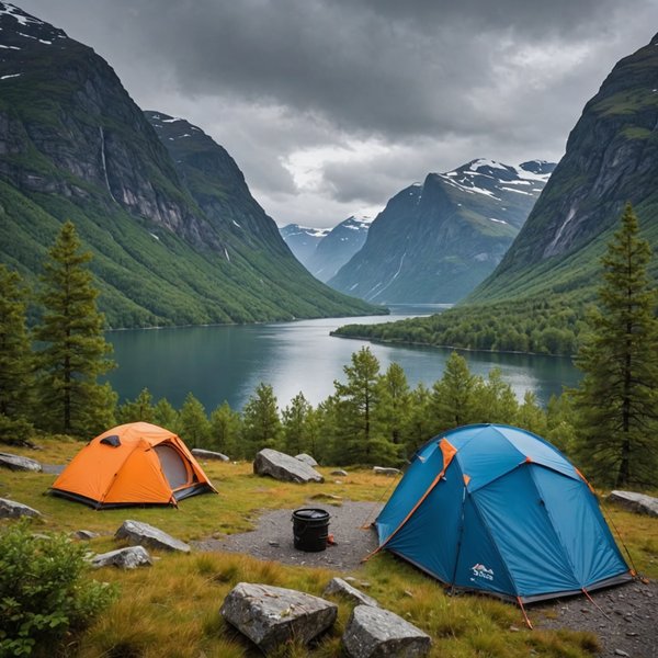 Quels sont les conseils pour camper en toute sécurité en région de fjords pendant la saison des pluies?